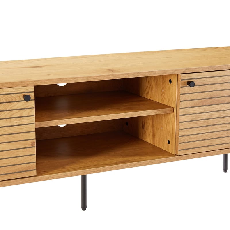 TV-bänk Line melamin 150x40x50 cm - ekbark - Möbler - Tv möbel & mediamöbel - TV bänk & mediabänk