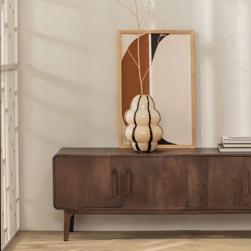 Tv-bänk Liya 150 cm - Mörkbrun - Möbler - Tv möbel & mediamöbel - TV bänk & mediabänk