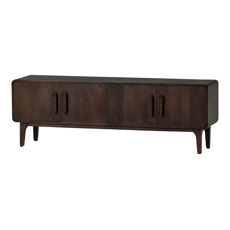 Tv-bänk Liya 150 cm - Mörkbrun - Möbler - Tv möbel & mediamöbel - TV bänk & mediabänk