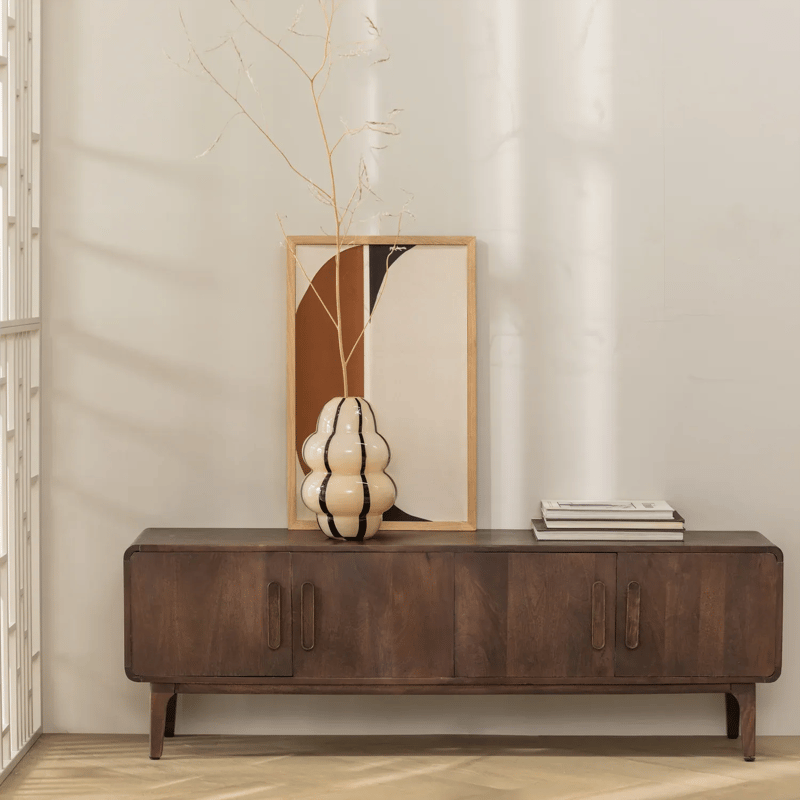 Tv-bänk Liya 150 cm - Mörkbrun - Möbler - Tv möbel & mediamöbel - TV bänk & mediabänk