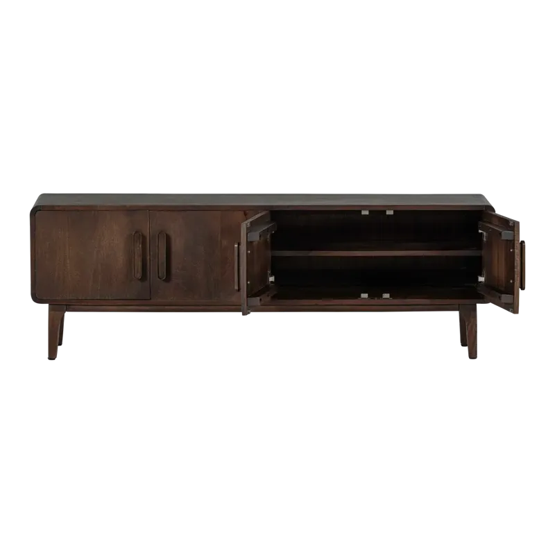 Tv-bänk Liya 150 cm - Mörkbrun - Möbler - Tv möbel & mediamöbel - TV bänk & mediabänk