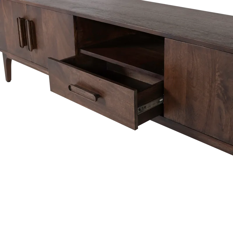Tv-bänk Liya 200 cm - Mörkbrun - Möbler - Tv möbel & mediamöbel - TV skåp