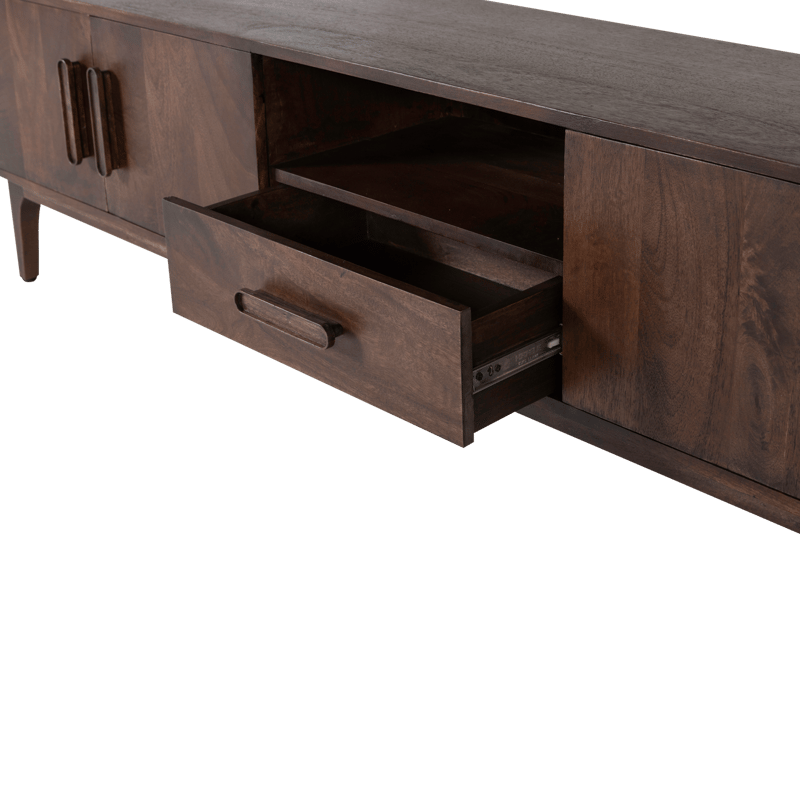 Tv-bänk Liya 200 cm - Mörkbrun - Möbler - Tv möbel & mediamöbel - TV skåp