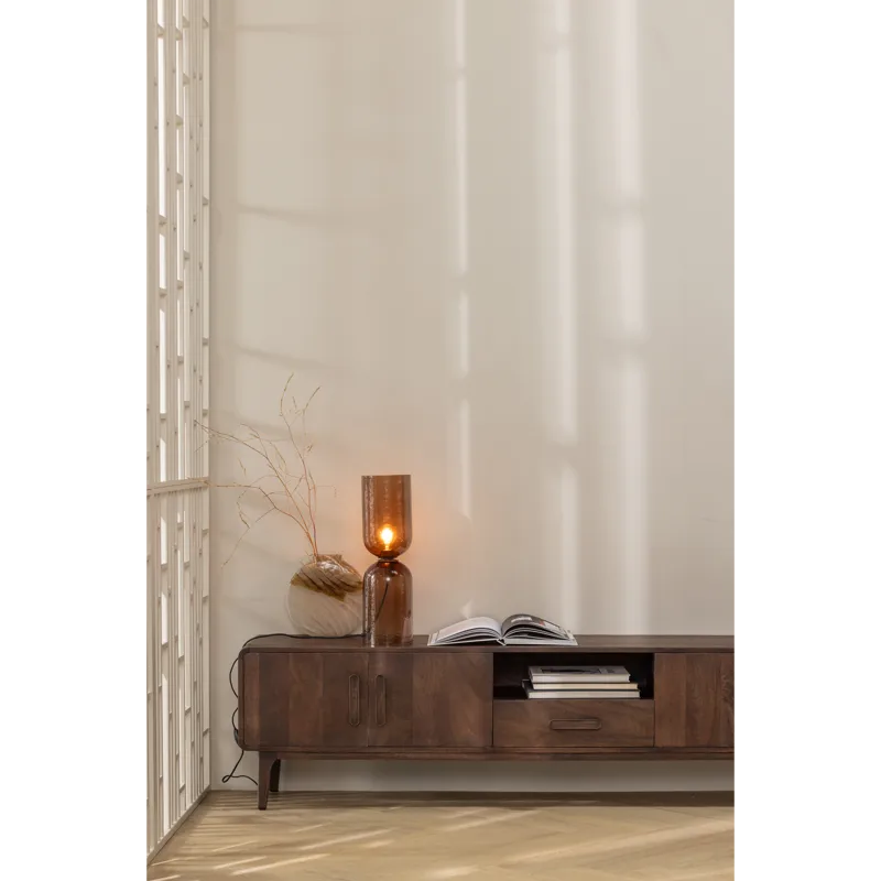 Tv-bänk Liya 200 cm - Mörkbrun - Möbler - Tv möbel & mediamöbel - TV skåp