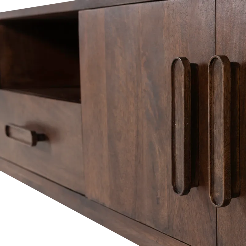 Tv-bänk Liya 200 cm - Mörkbrun - Möbler - Tv möbel & mediamöbel - TV skåp