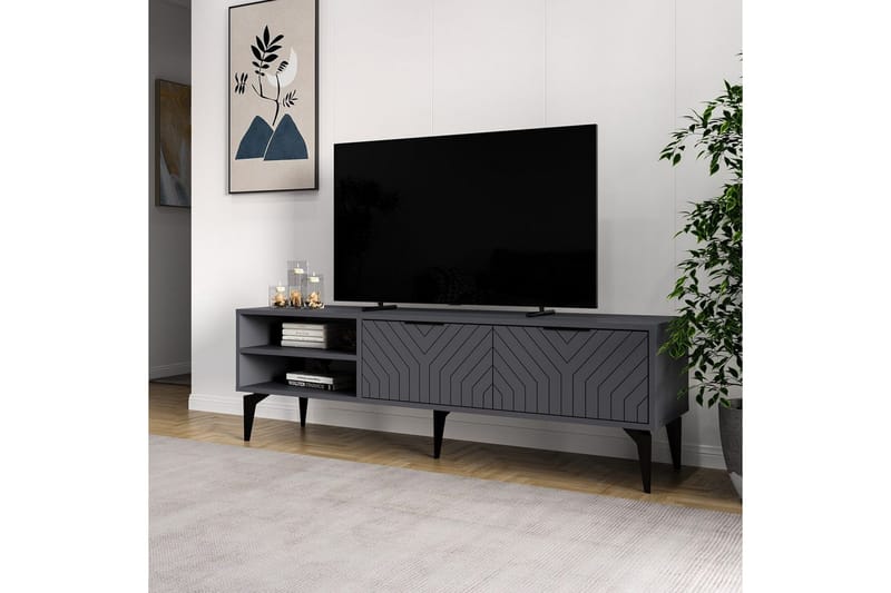 TV-bänk Lyven Antracit - Antracit - Möbler - Tv möbel & mediamöbel - TV bänk & mediabänk