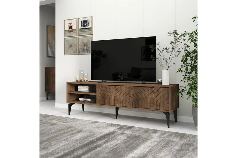 TV-bänk Lyven Valnöt - Valnöt - Möbler - Tv möbel & mediamöbel - TV bänk & mediabänk