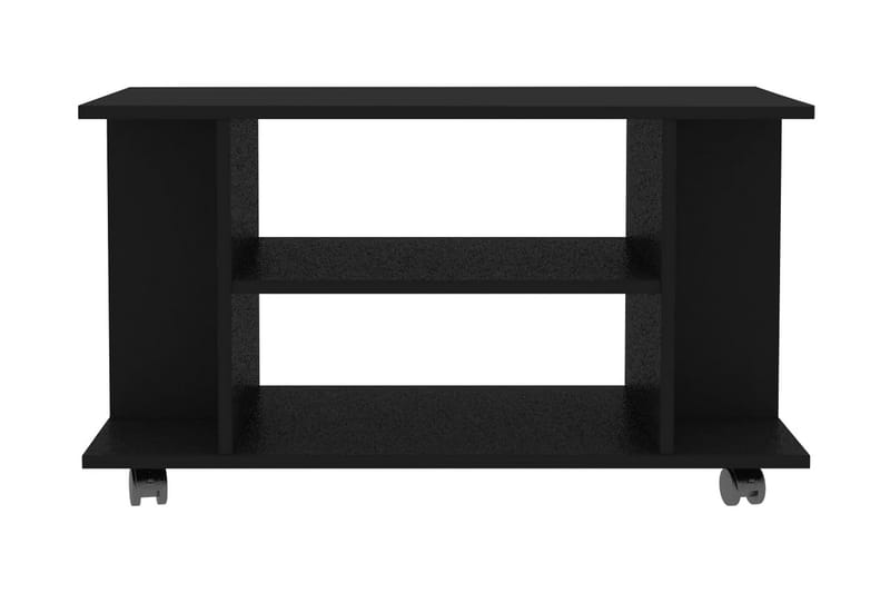 TV-bänk med hjul svart 80x40x40 cm spånskiva - Svart - Möbler - Tv möbel & mediamöbel - TV bänk & mediabänk