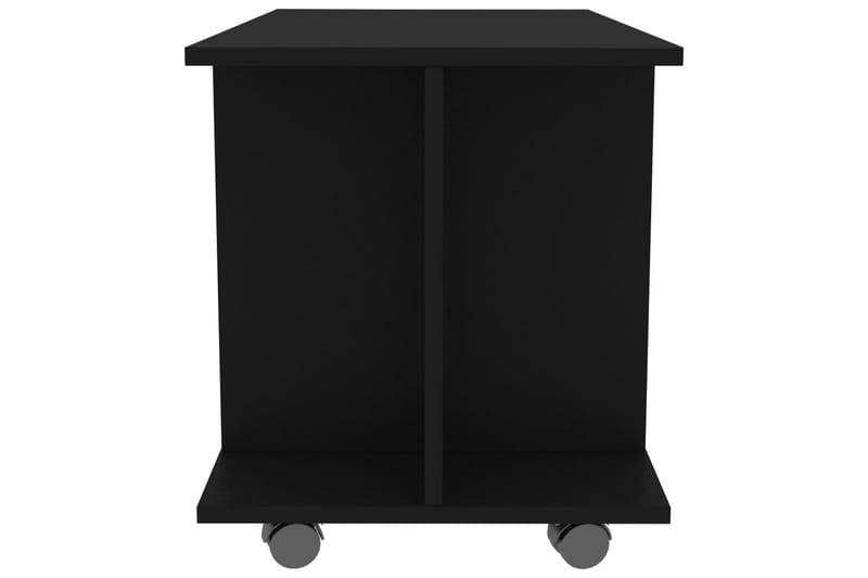 TV-bänk med hjul svart 80x40x40 cm spånskiva - Svart - Möbler - Tv möbel & mediamöbel - TV bänk & mediabänk