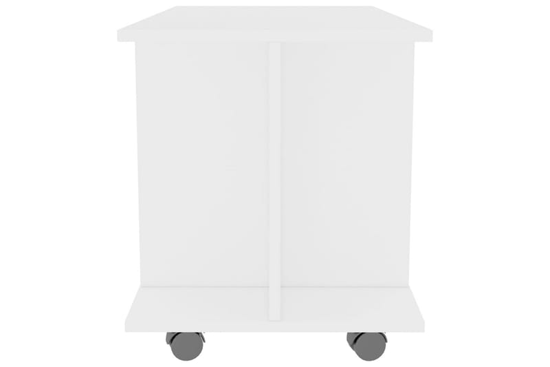 TV-bänk med hjul vit 80x40x40 cm spånskiva - Vit - Möbler - Tv möbel & mediamöbel - TV bänk & mediabänk