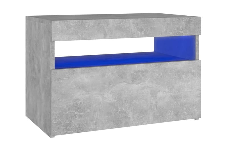TV-bänk med LED-belysning betonggrå 60x35x40 cm - Grå - TV bänk & mediabänk