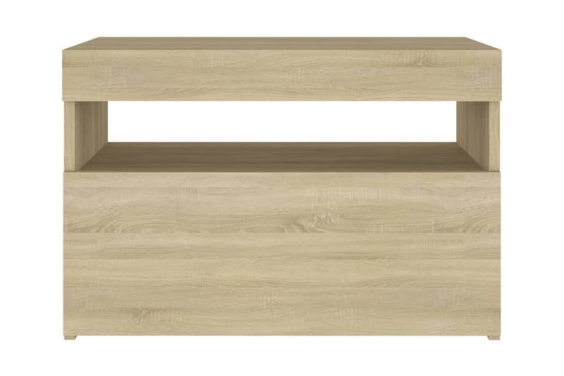 TV-bänk med LED-belysning sonoma-ek 60x35x40 cm - Brun - Möbler - Tv möbel & mediamöbel - TV bänk & mediabänk