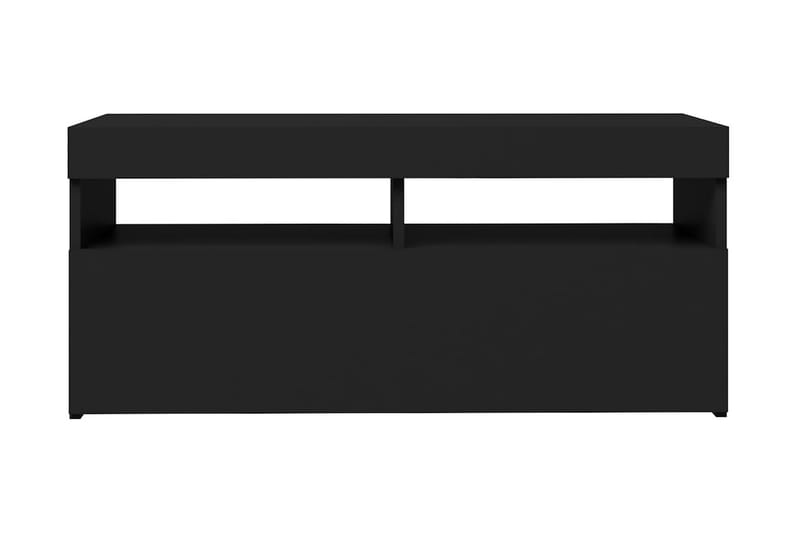 TV-bänk med LED-belysning svart 90x35x40 cm - Svart - Möbler - Tv möbel & mediamöbel - TV bänk & mediabänk