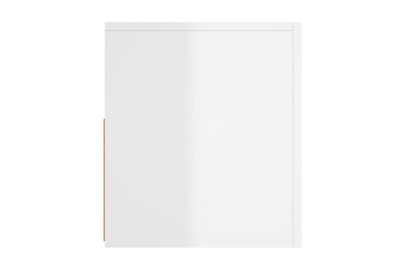 TV-bänk med LED-belysning vit högglans 120x35x40 cm - Vit - Möbler - Tv möbel & mediamöbel - TV bänk & mediabänk