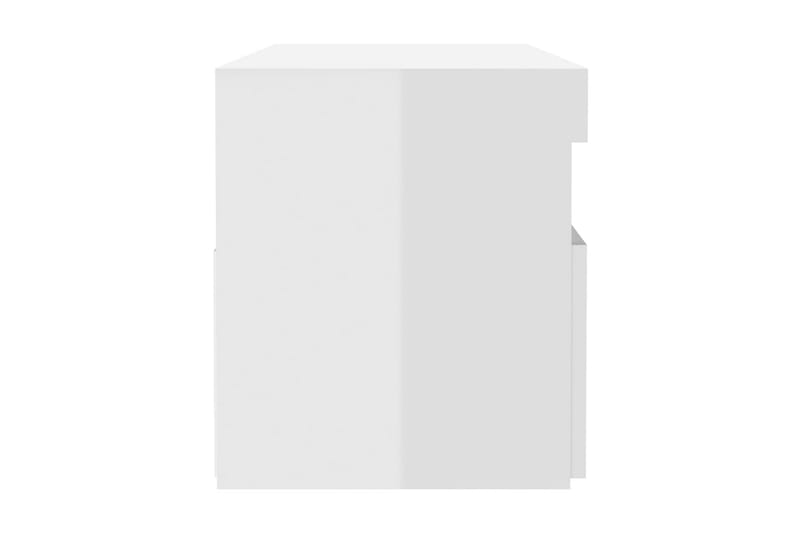TV-bänk med LED-belysning vit högglans 60x35x40 cm - Vit - Möbler - Tv möbel & mediamöbel - TV bänk & mediabänk