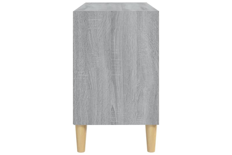 TV-bänk med massiva ben grå sonoma-ek 69,5x30x50 cm - Grå - Möbler - Tv möbel & mediamöbel - TV bänk & mediabänk