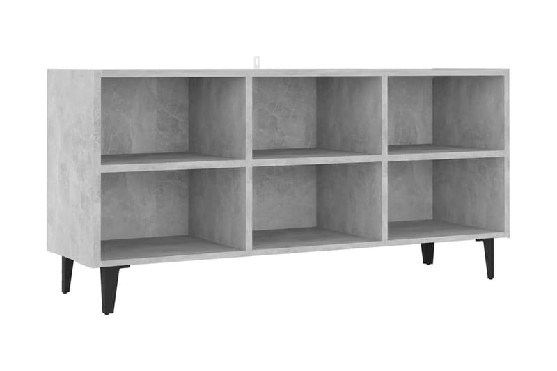 TV-bänk med metallben betonggrå 103,5x30x50 cm - Grå - Möbler - Tv möbel & mediamöbel - TV bänk & mediabänk