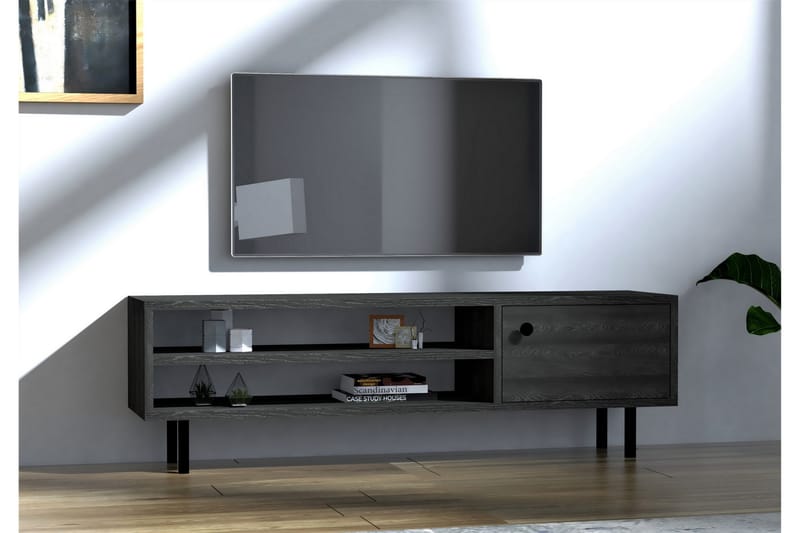 Aegonfort Tv-bänk 120 cm - Antracit - Möbler - Tv möbel & mediamöbel - TV bänk & mediabänk