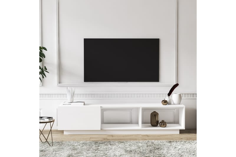Agiou Tv-bänk 180 cm - Vit - TV bänk & mediabänk