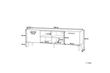 Alloa Tv-Bänk 40x180 cm - Trä/Natur - Möbler - Tv möbel & mediamöbel - TV bänk & mediabänk
