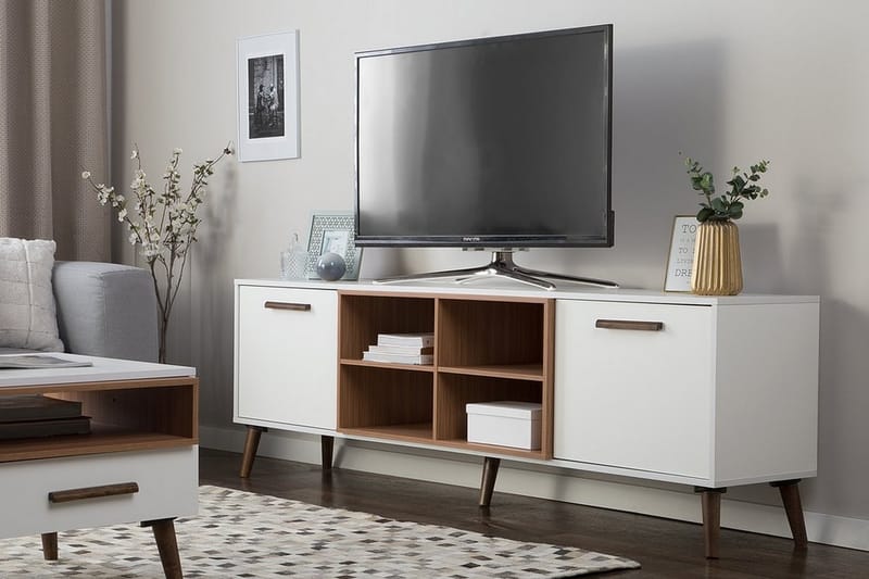Alloa Tv-Bänk 40x180 cm - Vit - Möbler - Tv möbel & mediamöbel - TV bänk & mediabänk