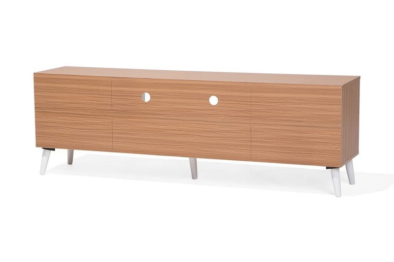 Alloa Tv-Bänk 40x180 cm - Vit/Brun - Möbler - Tv möbel & mediamöbel - TV bänk & mediabänk