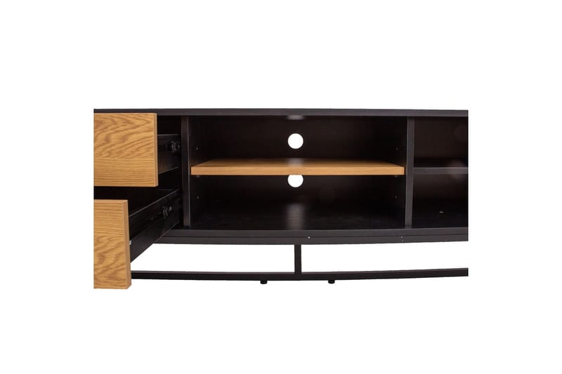 Amsterdam TV-nivå 160 cm Ek/Svart - Möbler - Tv möbel & mediamöbel - TV bänk & mediabänk