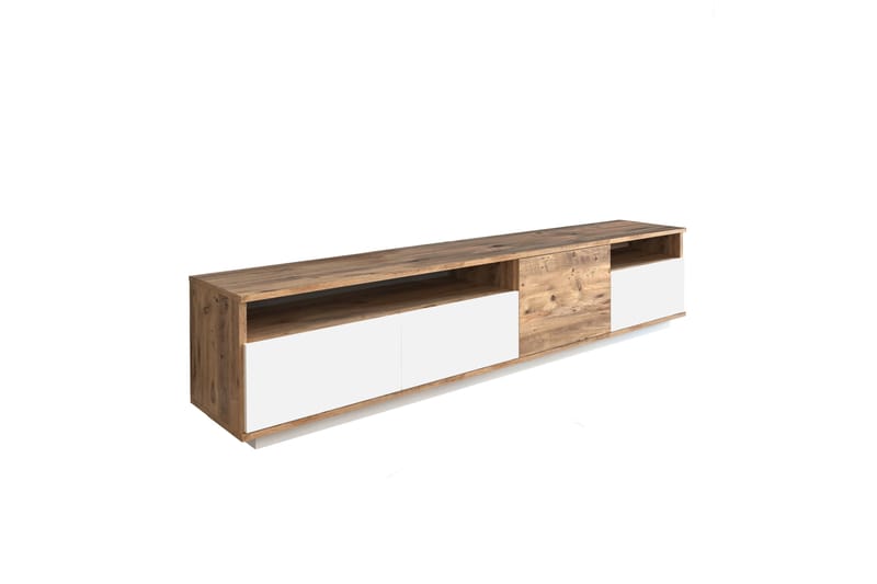 Anari Tv-bänk 180 cm 2 Hyllor - Natur/Vit - Möbler - Tv möbel & mediamöbel - TV bänk & mediabänk