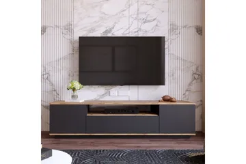 Anari Tv-bänk 180 cm med Hylla - Antracit/Natur - Möbler - Tv möbel & mediamöbel - TV bänk & mediabänk