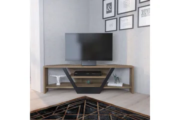 Andifli Golvstående Tv Bänk 120 cm med Förvaring i Valnöt - Brun - Möbler - Tv möbel & mediamöbel - TV bänk & mediabänk