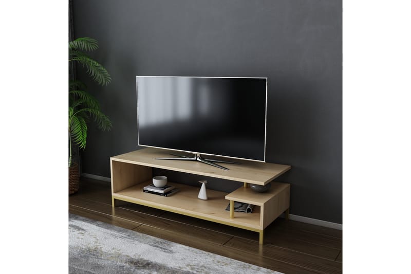 Andifli Tv-bänk 120x37,6 cm - Guld - TV bänk & mediabänk