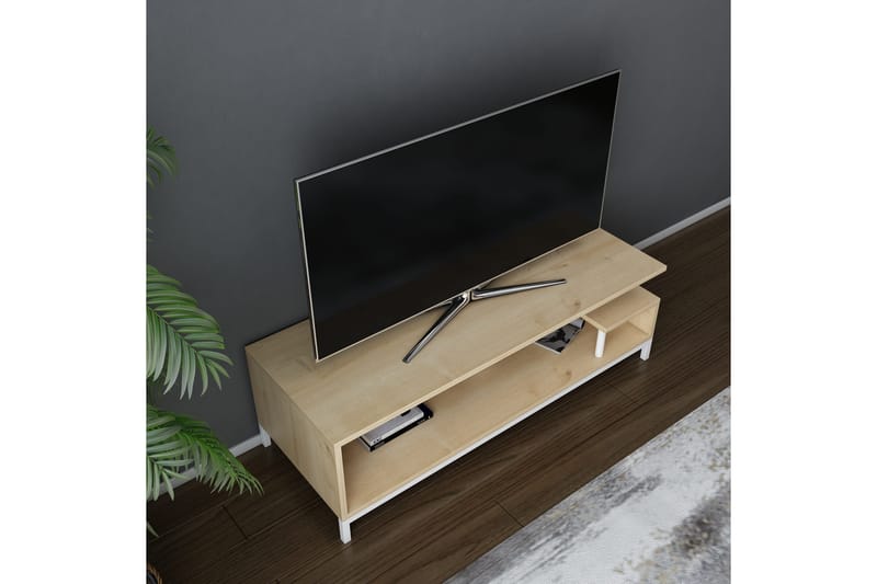 Andifli Tv-bänk 120x37,6 cm - Vit - TV bänk & mediabänk