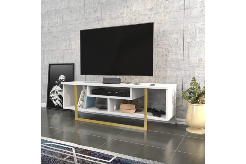 Andifli Tv-bänk 120x40,2 cm - Guld - TV bänk & mediabänk