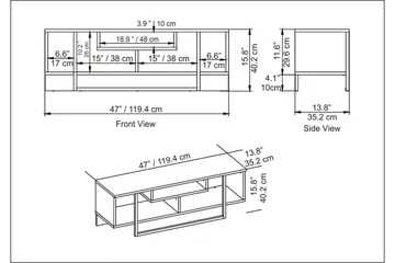 Andifli Tv-bänk 120x40,2 cm - Vit - Möbler - Tv möbel & mediamöbel - TV bänk & mediabänk