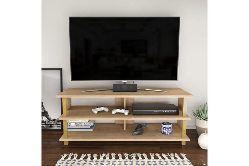 Andifli Tv-bänk 120x47,4 cm - Guld - Möbler - Tv möbel & mediamöbel - TV bänk & mediabänk