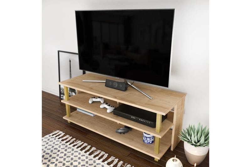 Andifli Tv-bänk 120x47,4 cm - Guld - Möbler - Tv möbel & mediamöbel - TV bänk & mediabänk