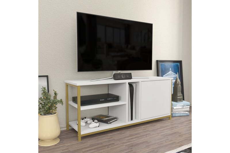 Andifli Tv-bänk 120x50,8 cm - Guld - TV bänk & mediabänk