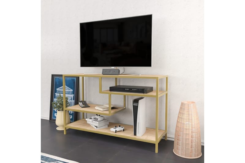 Andifli Tv-bänk 120x75 cm - Guld - TV bänk & mediabänk