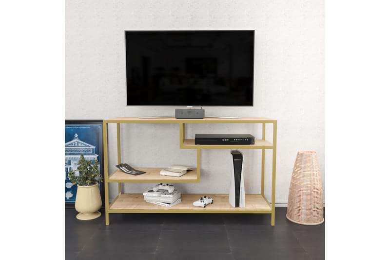Andifli Tv-bänk 120x75 cm - Guld - Möbler - Tv möbel & mediamöbel - TV bänk & mediabänk