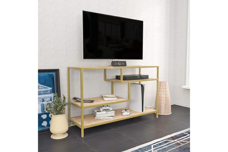 Andifli Tv-bänk 120x75 cm - Guld - Möbler - Tv möbel & mediamöbel - TV bänk & mediabänk