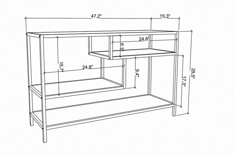 Andifli Tv-bänk 120x75 cm - Svart - Möbler - Tv möbel & mediamöbel - TV bänk & mediabänk