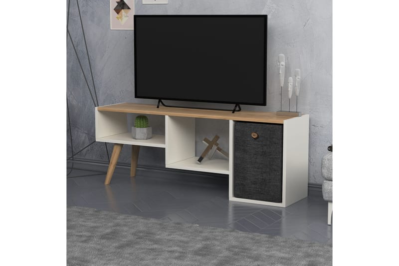 Andifli Tv-bänk 121x45 cm - Vit - TV bänk & mediabänk