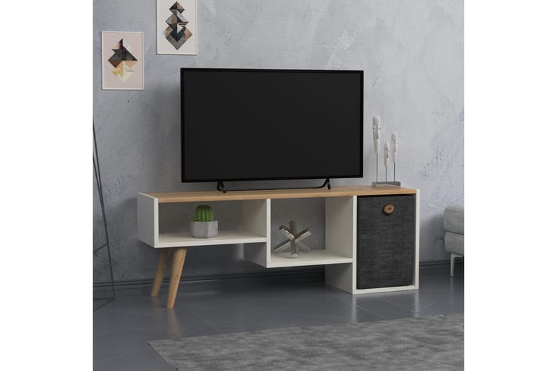 Andifli Tv-bänk 121x45 cm - Vit - TV bänk & mediabänk