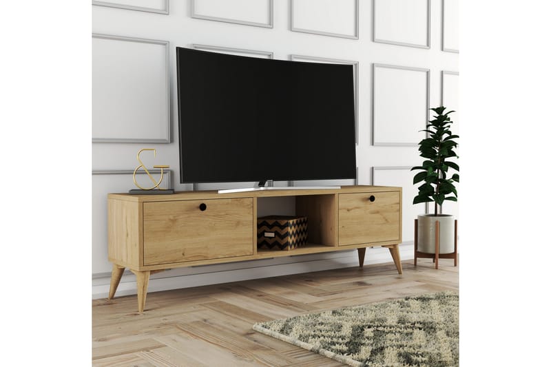Andifli Tv-bänk 138x42,6 cm - Brun - Möbler - Tv möbel & mediamöbel - TV bänk & mediabänk
