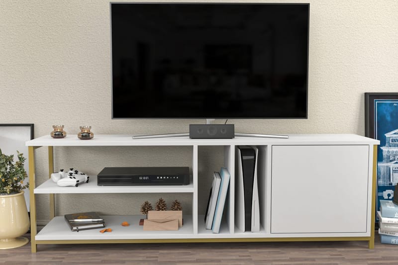 Andifli Tv-bänk 140x50,8 cm - Guld - TV bänk & mediabänk