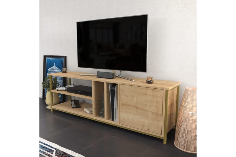 Andifli Tv-bänk 140x50,8 cm - Guld - Möbler - Tv möbel & mediamöbel - TV bänk & mediabänk