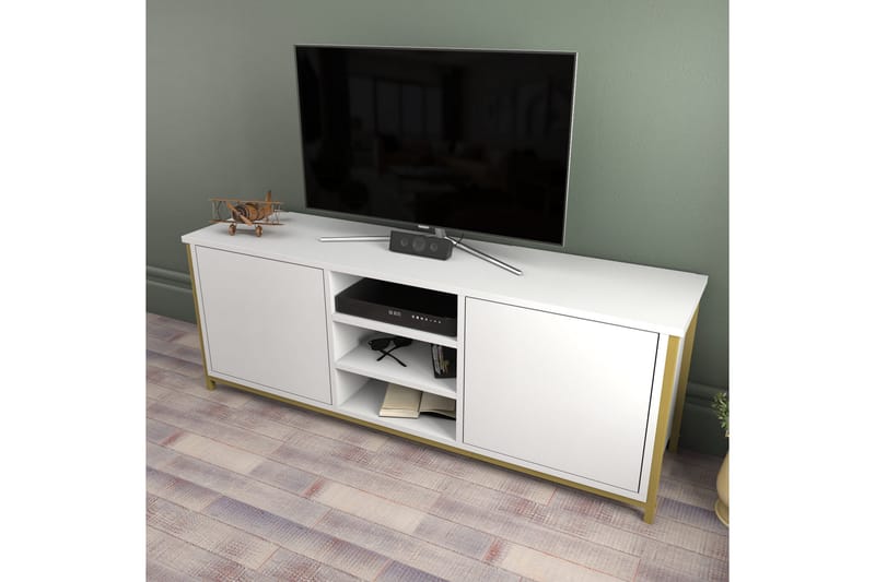Andifli Tv-bänk 140x50,8 cm - Guld - Möbler - Tv möbel & mediamöbel - TV bänk & mediabänk