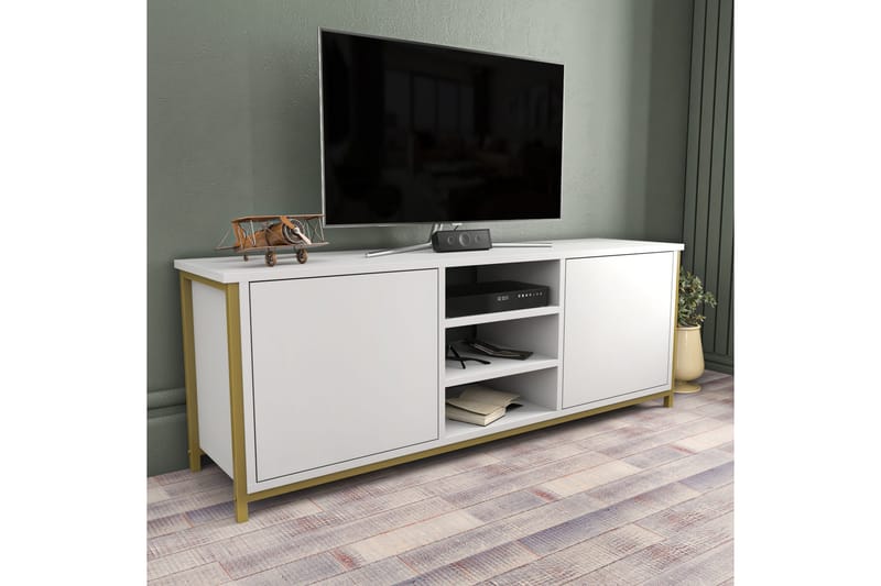 Andifli Tv-bänk 140x50,8 cm - Guld - Möbler - Tv möbel & mediamöbel - TV bänk & mediabänk