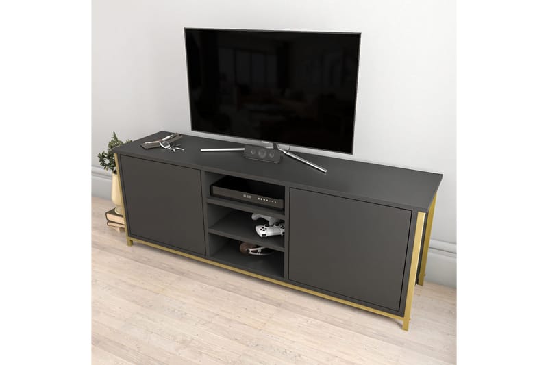 Andifli Tv-bänk 140x50,8 cm - Guld - Möbler - Tv möbel & mediamöbel - TV bänk & mediabänk
