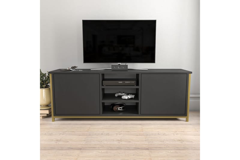 Andifli Tv-bänk 140x50,8 cm - Guld - Möbler - Tv möbel & mediamöbel - TV bänk & mediabänk